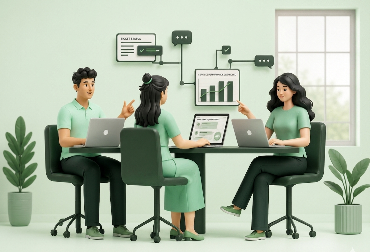 Customer support services illustration